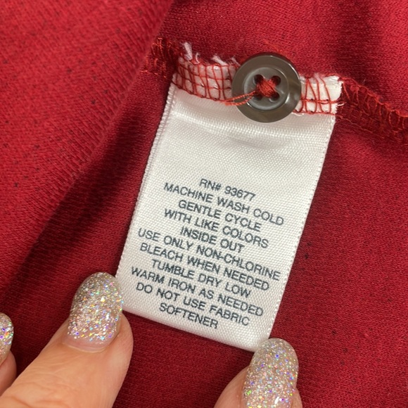 St. John’s Bay Men’s Polo Shirt Short Sleeves 2XL Maroon & Red Diamond Pattern - Picture 12 of 15